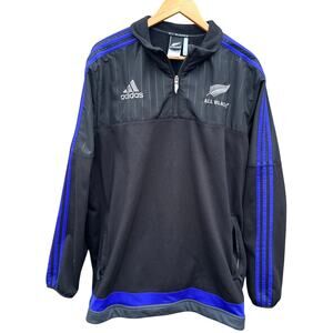 Adidas All Blacks Climawarm Black Zip Jacket XXL 24x33 Preowned